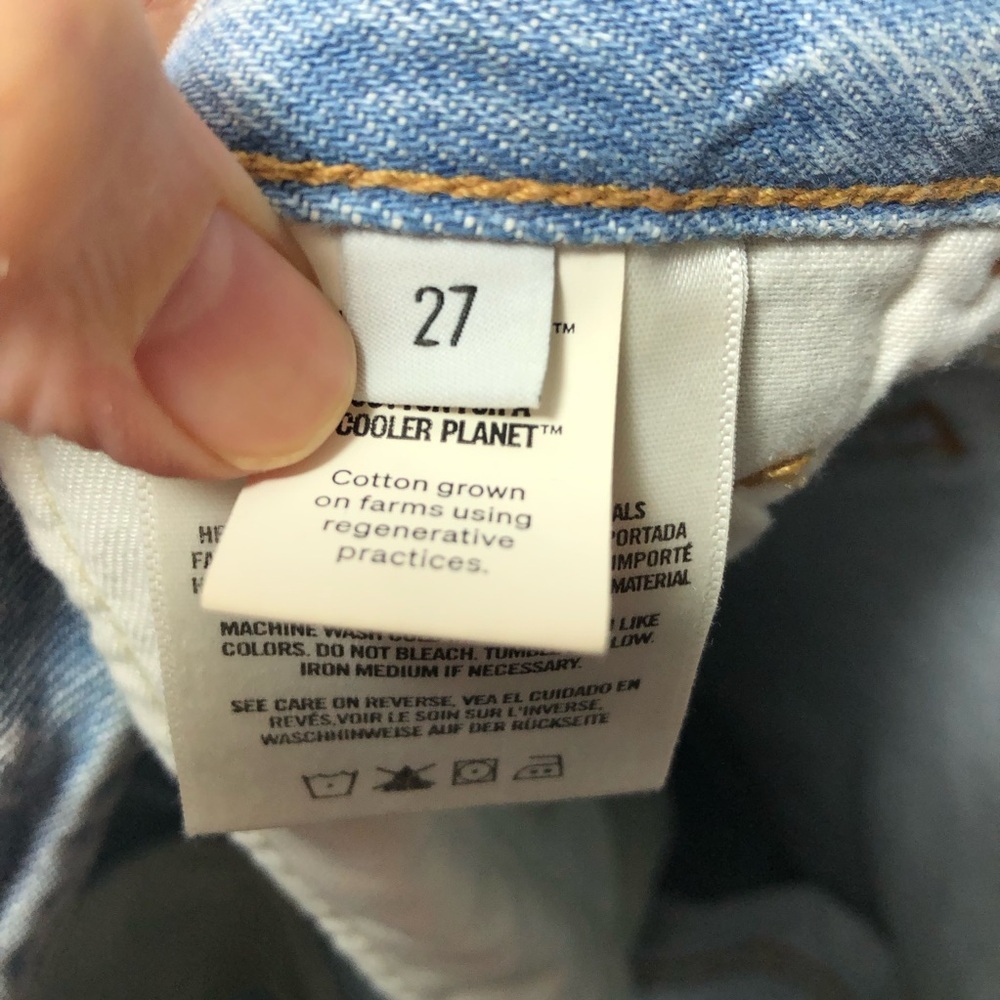 AGOLDE Shona Trouser Jeans Light Wash Blue Women Sz 27 Classic Casual Office - Picture 8 of 9